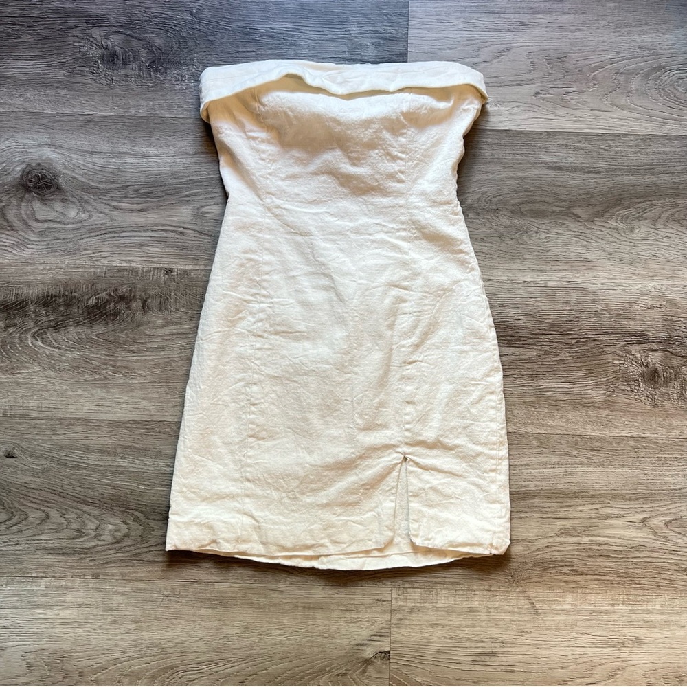VICI Women's Strapless Cotton White Dress Size Small